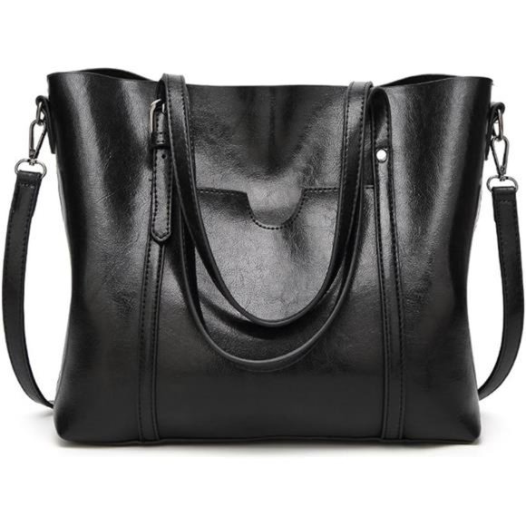 Women Top Handle Satchel Handbags Black